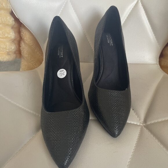 Rockport Women's Total Motion 75 mm PTH Plain Pump Black Glam - Picture 2 of 8